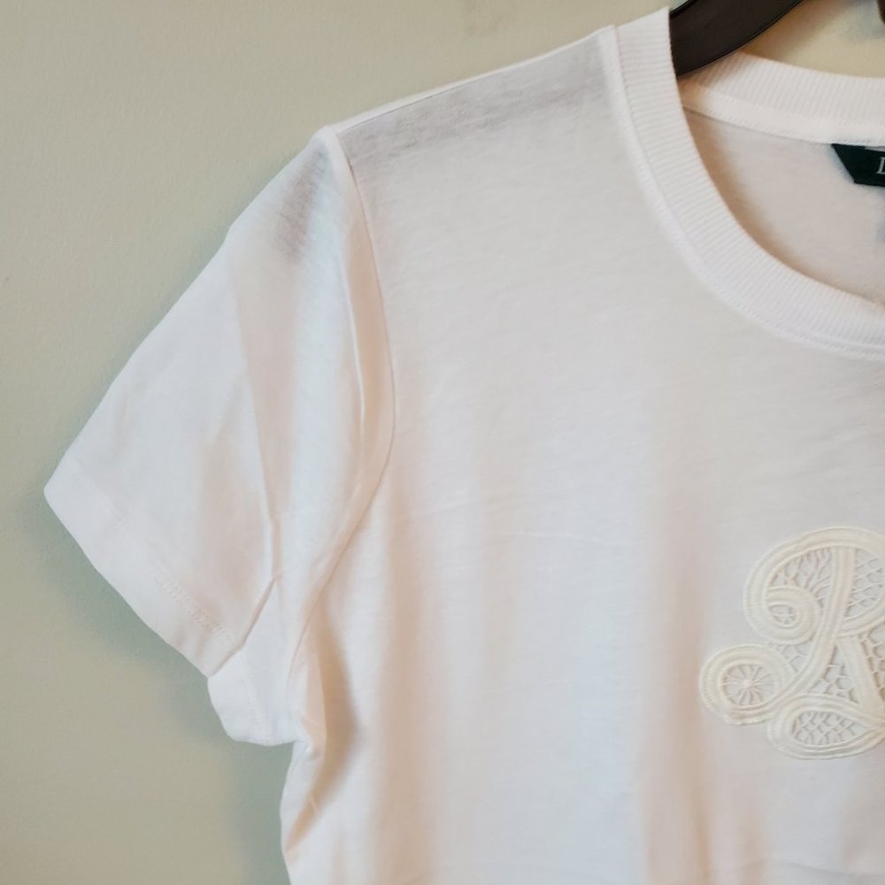 LAUREN RALPH LAUREN EMBROIDERED MONOGRAM T- SHIRT - Picture 5 of 9